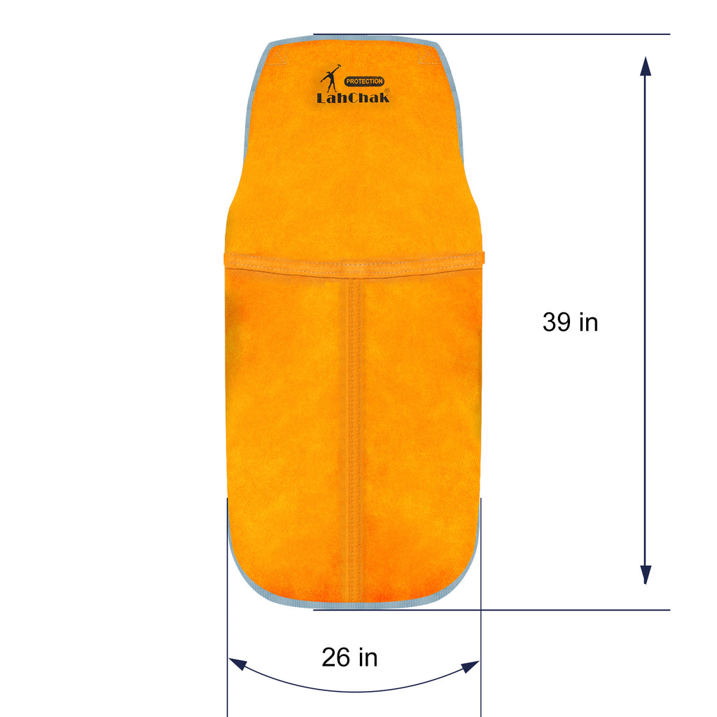 Leather Work Shop Apron with pocket, Buckle straps, Heat & Flame Resistant Heavy Duty Welding Apron
