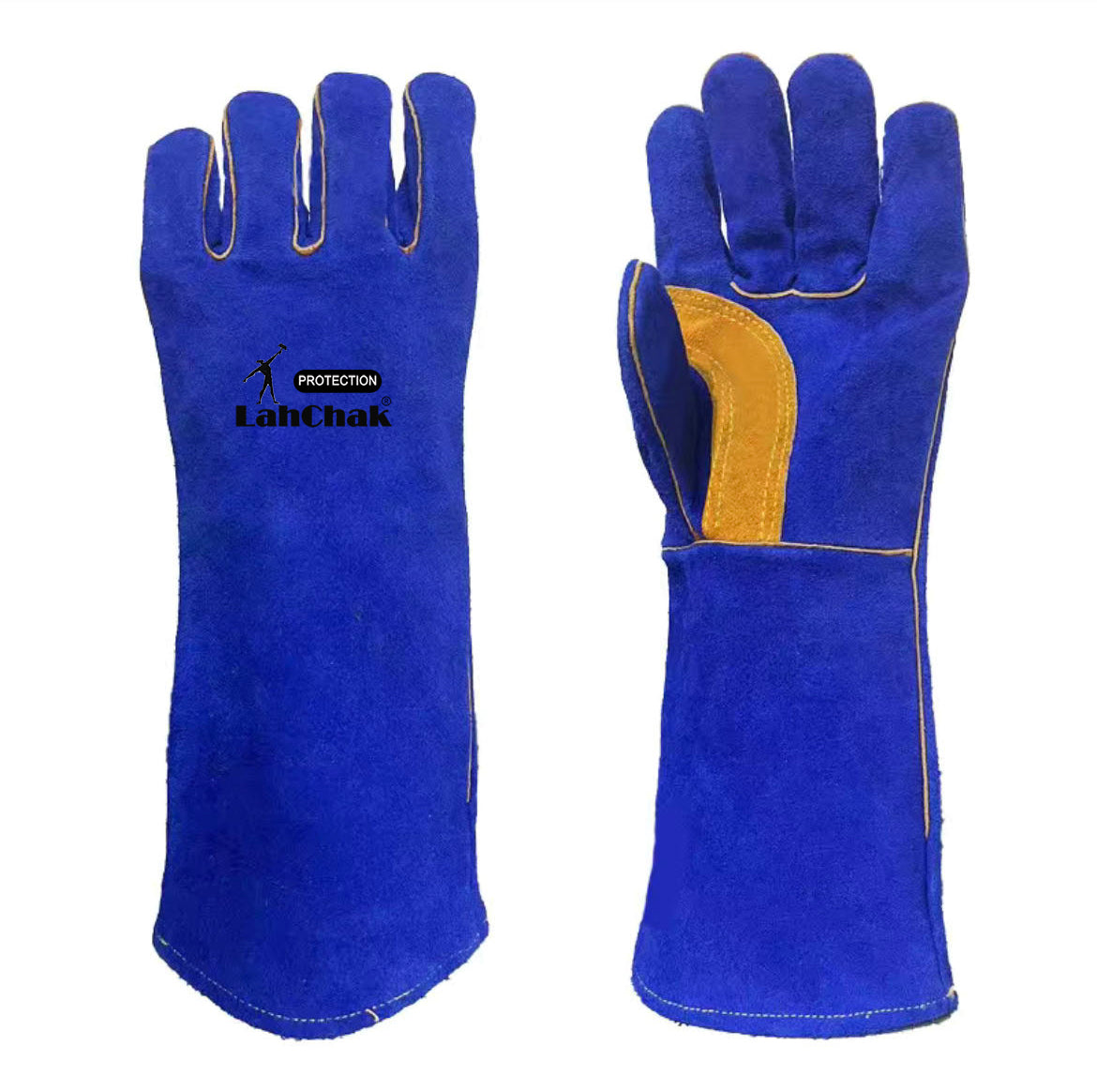 Welding Gloves, Long Sleeve 15.5 Inches, Heat & Flame Resistant Cowhide Protection Gloves