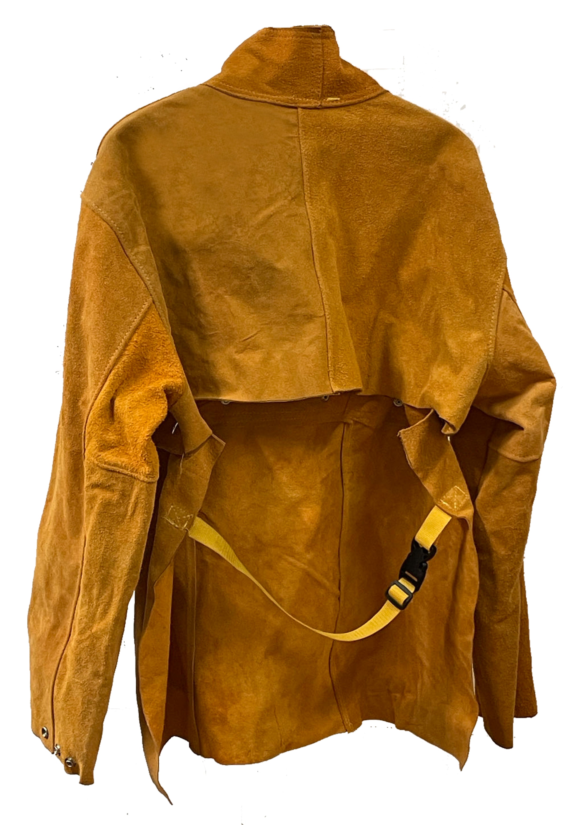 Leather Welding Jacket, Heavy Duty Welding Apron with Sleeve, Heat & Flame-Resistant Jacket